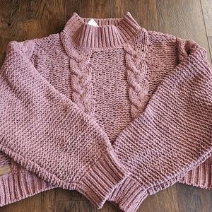 Chunky Knit Pink Sweater